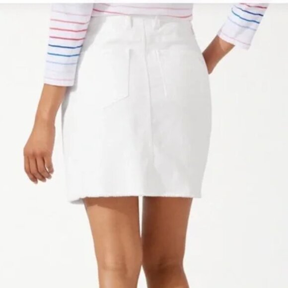 Tommy Bahama Ella Twill Skirt White Size 12 - Picture 4 of 15